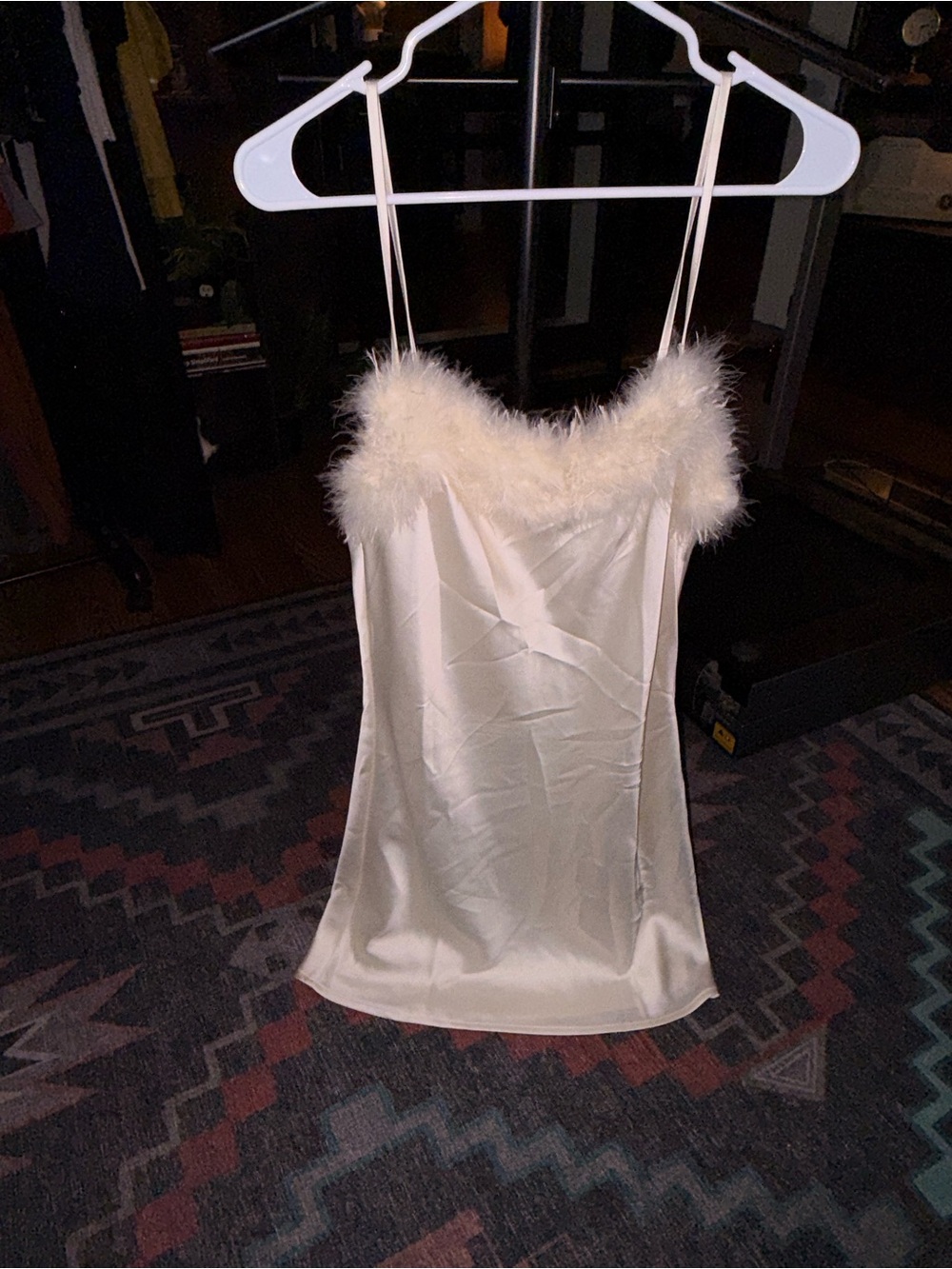 Forever 21 White Satin Slip Dress